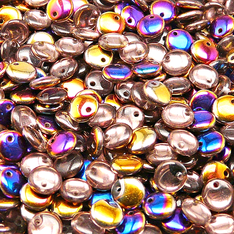 50pcs Czech Pressed Glass Lentil Beads 6mm Crystal Sliperit